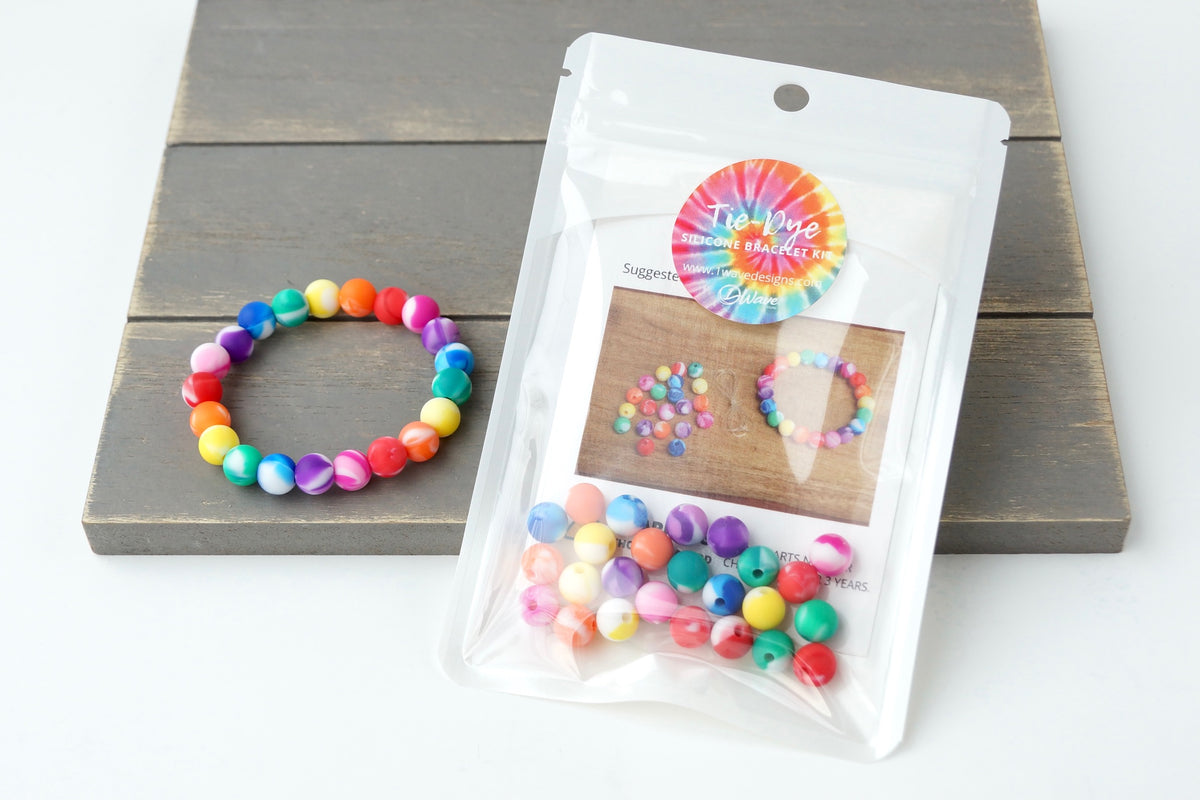 tie dye beads for bracelet