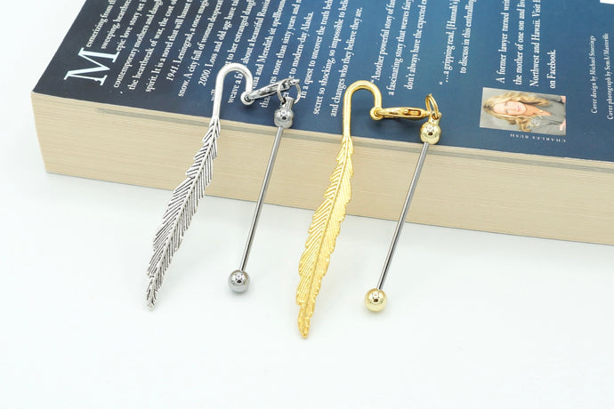 Beadable Bookmark (Feather)