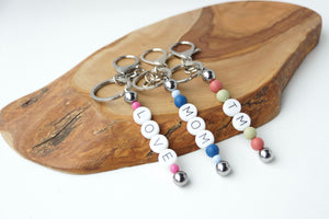 Personalized Beaded Keychain (Custom Colours)