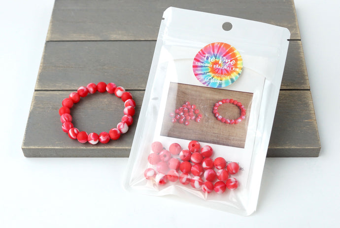 Red Tie-Dye DIY Bracelet Kit