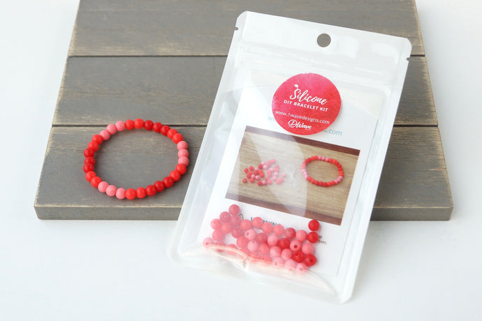 Red Ombre * 6mm* DIY Bracelet Kit