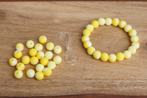 yellow tie-dye silicone bead bracelet kit