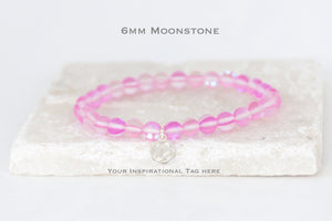 Pink Moonstone DIY Bracelet Kit