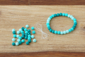 Turquoise Ombre * 6mm* DIY Bracelet Kit