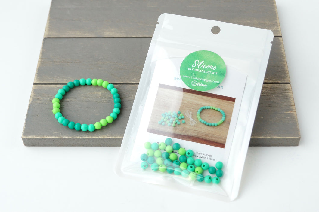 Green Ombre * 6mm* DIY Bracelet Kit
