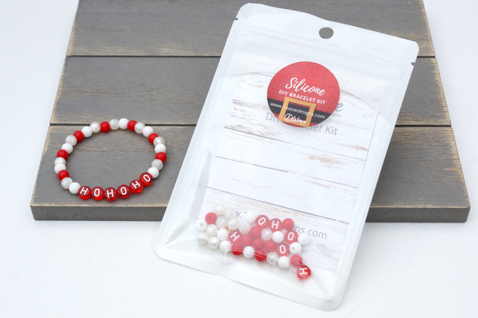 Candy Cane Personalized DIY Bracelet Kit