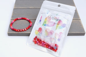 Red Personalized DIY Bracelet Kit