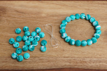 Load image into Gallery viewer, turquoise tie-dye silicone bead bracelet kit
