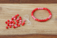 Load image into Gallery viewer, Red Ombre * 6mm* DIY Bracelet Kit