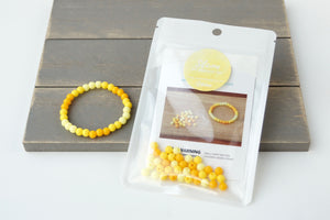 Yellow Ombre * 6mm* DIY Bracelet Kit