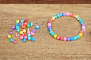 Rainbow Tie-Dye *6mm* DIY Bracelet Kit