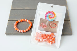 Orange Tie-Dye DIY Bracelet Kit