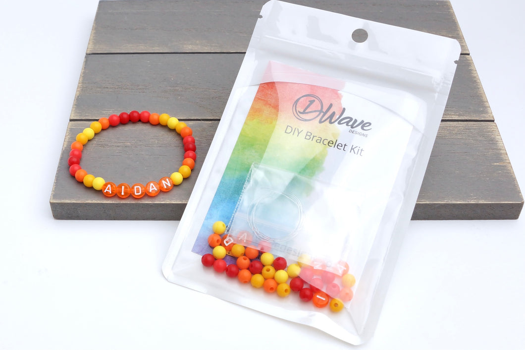 Orange Personalized DIY Bracelet Kit