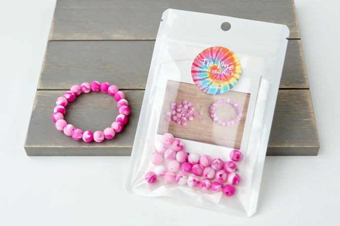 Pink Tie-Dye DIY Bracelet Kit
