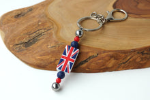 Load image into Gallery viewer, Flag Beaded Keychain