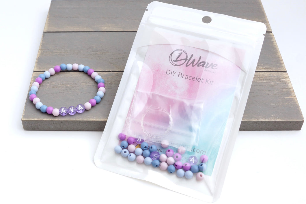 Purple Personalized DIY Bracelet Kit