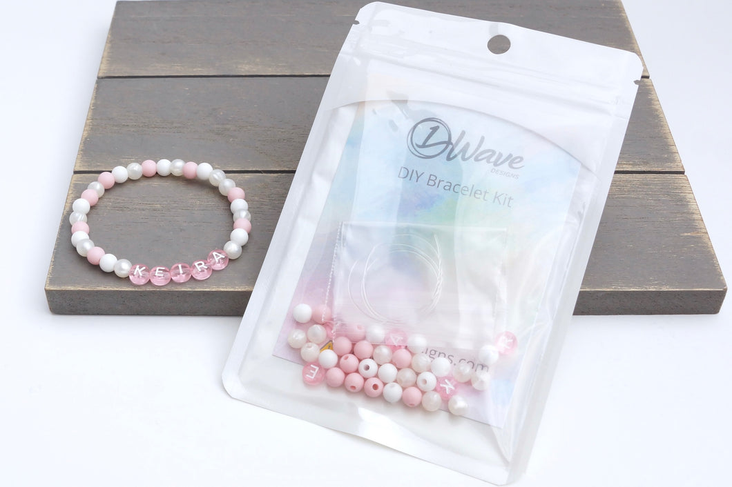 Light Pink Personalized DIY Bracelet Kit
