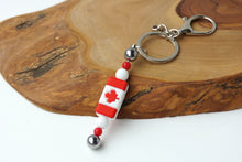 Load image into Gallery viewer, Flag Beaded Keychain