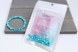 Tropical Blue Personalized DIY Bracelet Kit