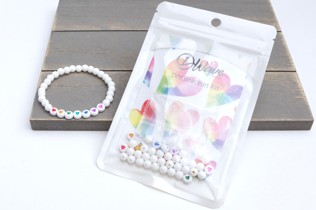 Rainbow Heart DIY Bracelet Kit