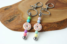 Load image into Gallery viewer, Donut Beaded Keychain