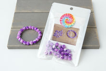 Load image into Gallery viewer, Purple Tie-Dye Bracelet Kit