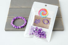 Load image into Gallery viewer, Purple Tie-Dye DIY Bracelet Kit