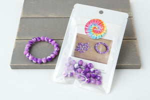 Purple Tie-Dye DIY Bracelet Kit