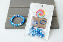 Load image into Gallery viewer, Blue Tie-Dye DIY Bracelet Kit