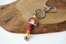 Load image into Gallery viewer, Rainbow Beaded Keychain