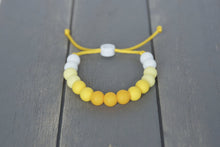 Load image into Gallery viewer, Yellow ombre adjustable silicone bead bracelet