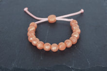 Load image into Gallery viewer, rose gold metallic adjustable silicone bead bracelet
