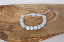 Load image into Gallery viewer, grey marble adjustable silicone bead bracelet
