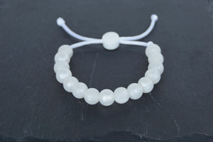pearl adjustable silicone bead bracelet