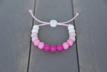 Load image into Gallery viewer, pink ombre  adjustable silicone bead bracelet