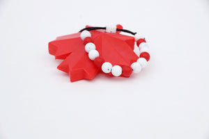 O'Canada adjustable silicone bead bracelet