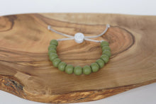 Load image into Gallery viewer, Army green adjustable silicone bead bracelet