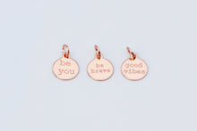 Load image into Gallery viewer, Rose gold plated inspirational jewellery tags
