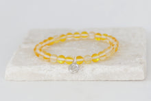 Load image into Gallery viewer, Yellow moonstone bracelet on elastic