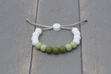 Load image into Gallery viewer, Army green ombre adjustable silicone bead bracelet