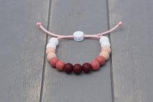 Load image into Gallery viewer, rose ombre adjustable silicone bead bracelet