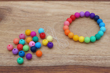 Load image into Gallery viewer, rainbow ombre silicone bead bracelet kit
