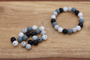 stone coloured silicone bead bracelet kit