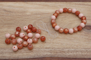 rose gold silicone bead bracelet kit