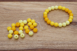 yellow ombre silicone bead bracelet kit